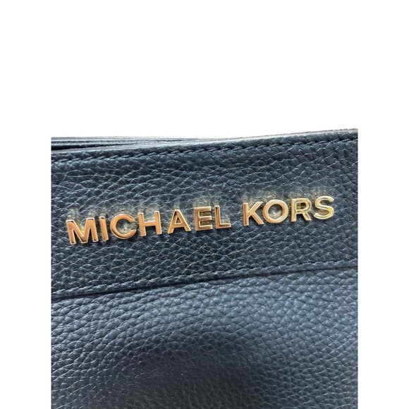 Michael Kors womans Balck Jet Set Large Chain Gold leather Shoulder Tote Handbag - Picture 3 of 16